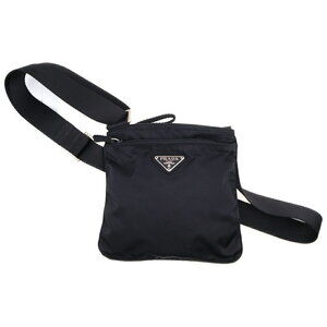 PRADA Tessuto Sacoche Black Shoulder Bag